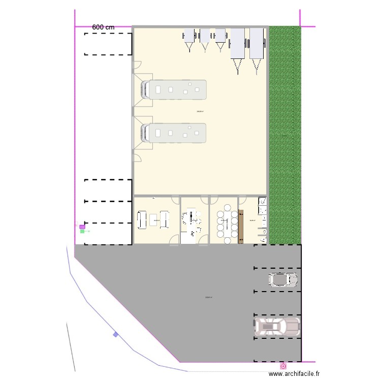 Plan Bretteville Base. Plan de 6 pièces et 550 m2