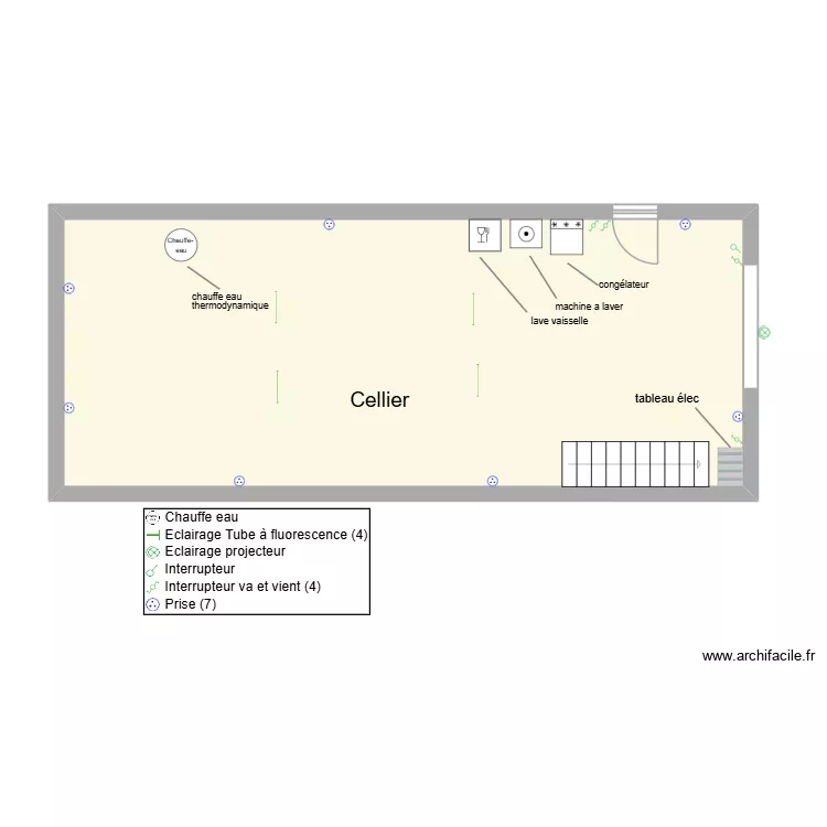 plan élec cellier. Plan de 1 Pièce et 57 m² plan élec cellier. Plan de 1 Pièce et 57 m²