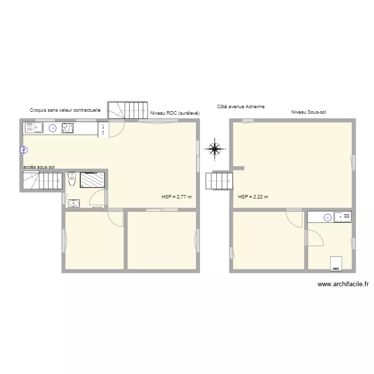 10 Adrienne. Plan de 