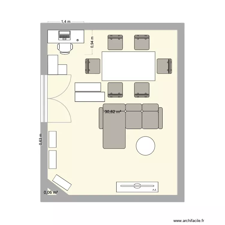 appart salon. Plan de 2 Pièces et 31 m² appart salon. Plan de 2 Pièces et 31 m²
