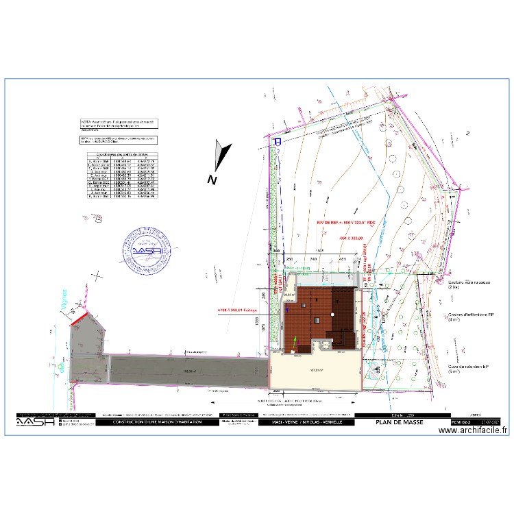 Plan de masse ATP. Plan de 6 pièces et 485 m2