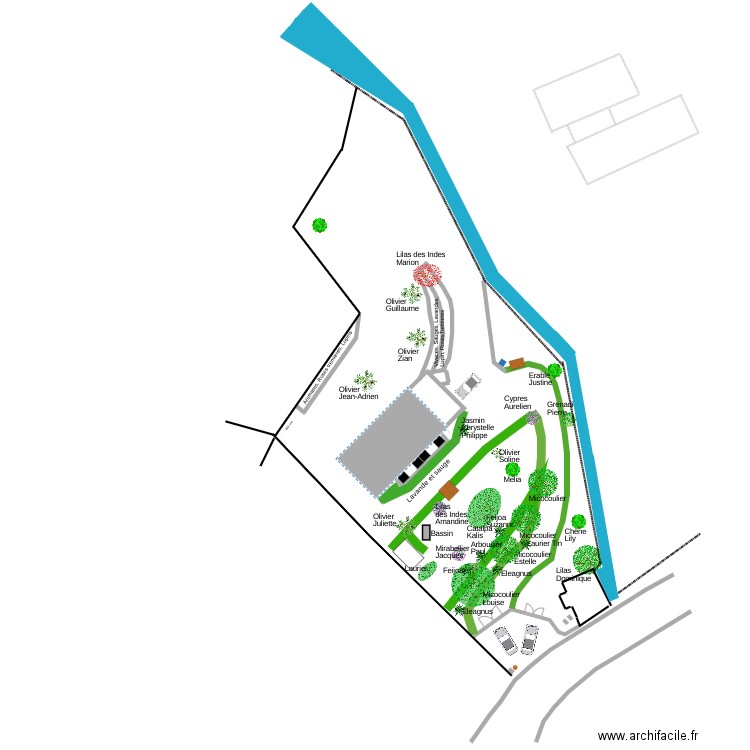 Implantation arbres 2. Plan de 0 pièce et 0 m2