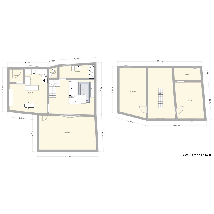 Moret. Plan de 10 pièces et 131 m2