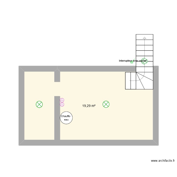 stephenson Cave. Plan de 1 pièce et 19 m2