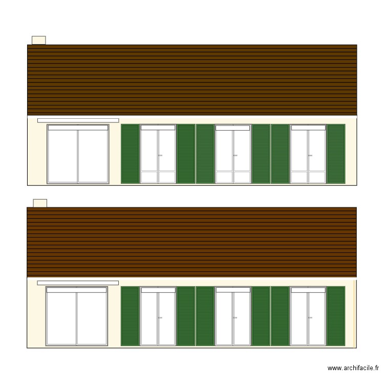 Facade avant actuelle v2. Plan de 0 pièce et 0 m2