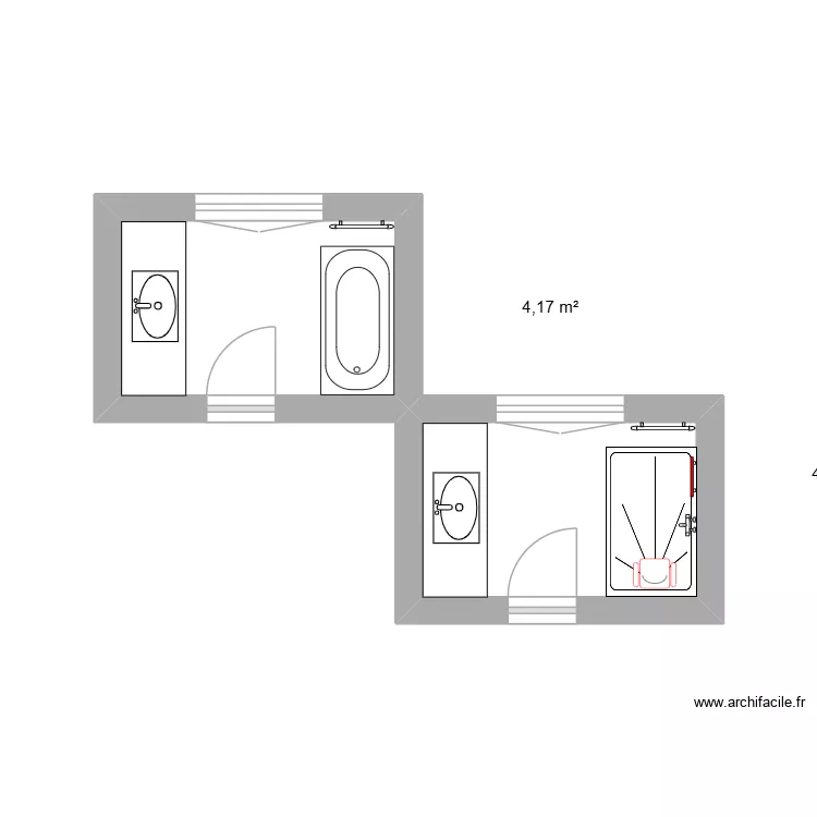 COUSSAN AMO. Plan de 2  et 8 m²
