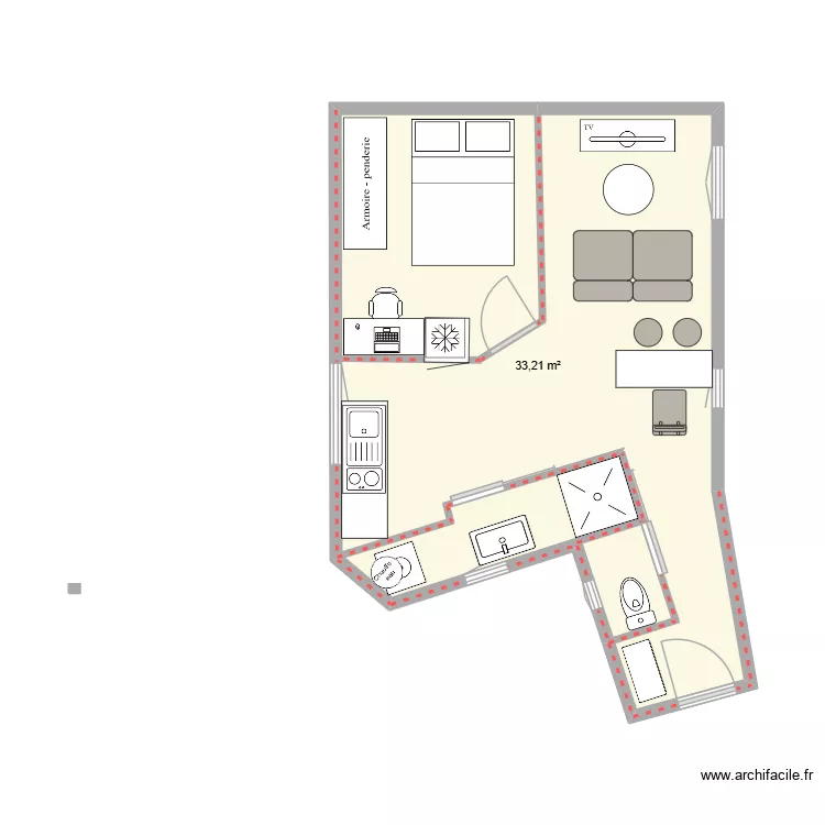 Plan 2. Plan de 1 et 33 m² Plan 2. Plan de 1 et 33 m²