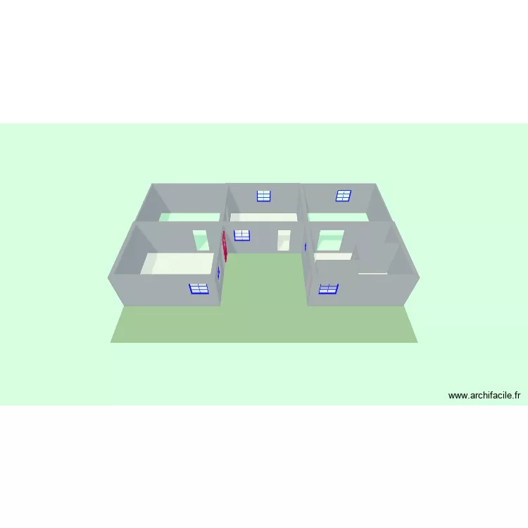 hugo. Plan de 3  et 60 m²