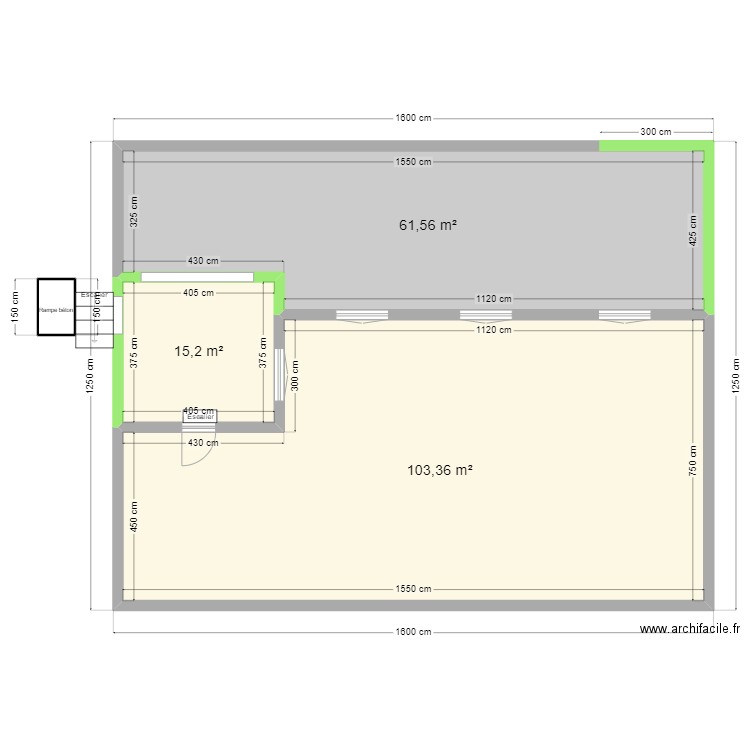 Terrasse - Le Baizil. Plan de 4 pièces et 182 m2