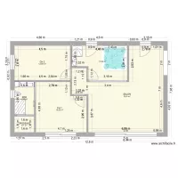 plan sans meuble rdc maison Sillans salon ch1+ch2 indice b +spa