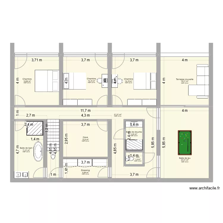 Saint Remy. Plan de 11  et 151 m²