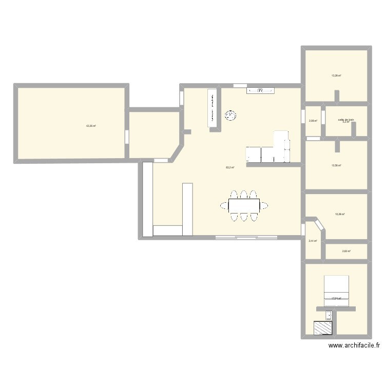 futur maison 3. Plan de 10 pièces et 192 m2
