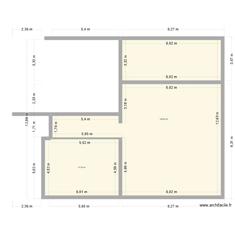 BEL AIR. Plan de 3 Pièces et 164 m² BEL AIR. Plan de 3 Pièces et 164 m²