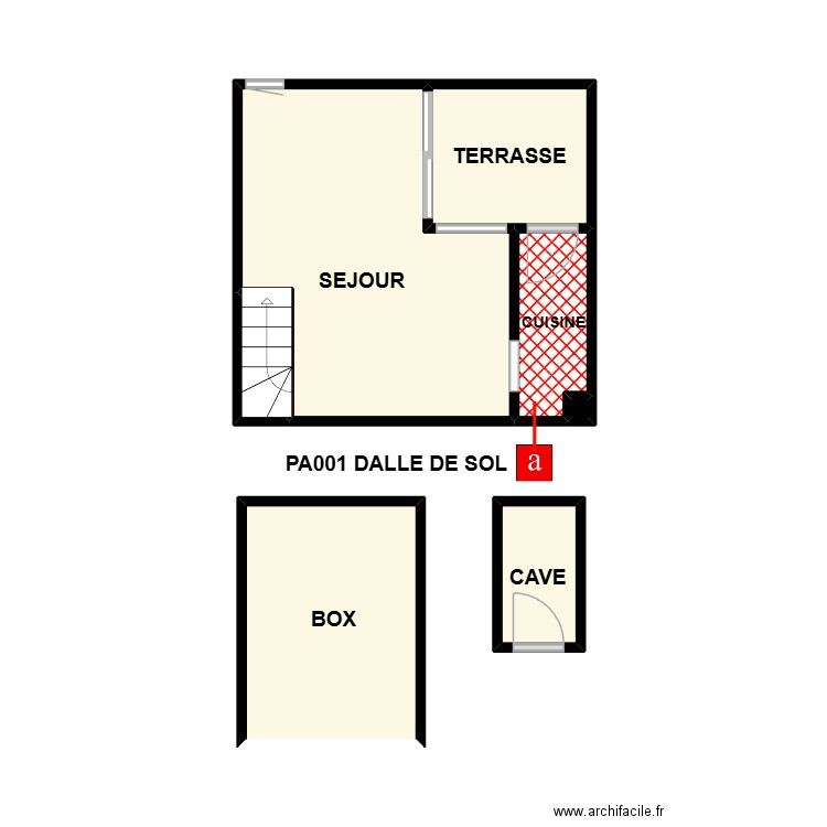 PLAN NIMES BARTHELEMY SOUS ETµAGE. Plan de 7 pièces et 22 m2