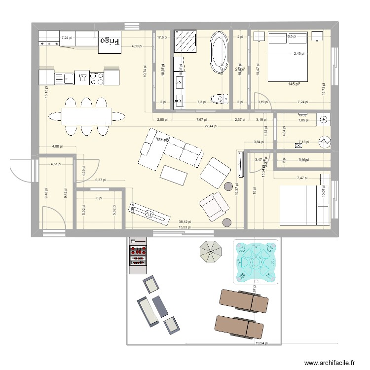 Appart Kiki4. Plan de 0 pièce et 0 m2