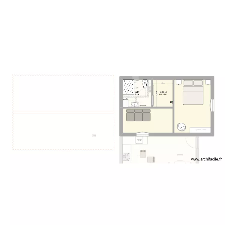 maison projet 1. Plan de 6 et 64 m² maison projet 1. Plan de 6 et 64 m²