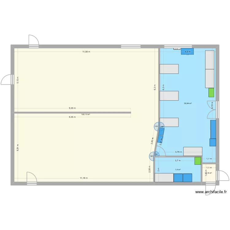 PlanPlanPlan. Plan de 4 Pièces et 171 m²