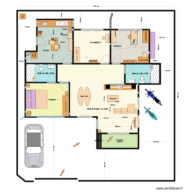 maison sattahip. Plan de 