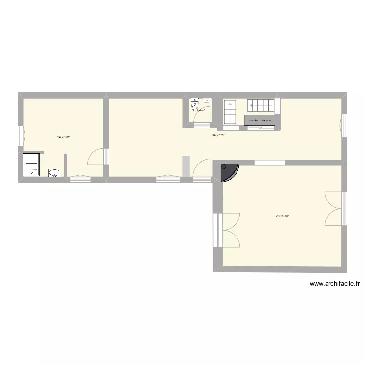 etage rdc 1. Plan de 