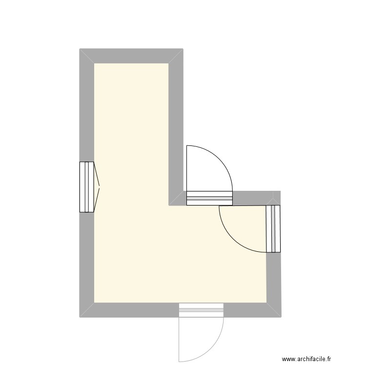 Entrée. Plan de 1 pièce et 9 m2
