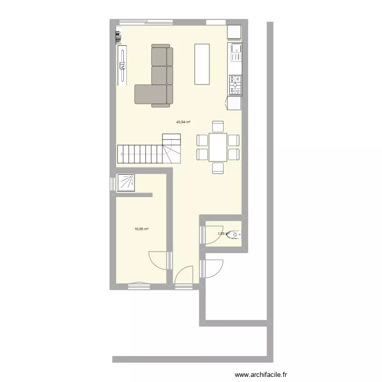 maison C.I. Plan de 3  et 59 m²