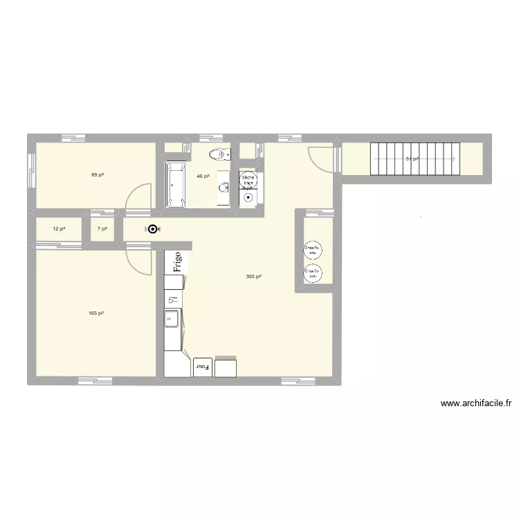224 Lord Aylmer. Plan de 8 pièces et 68 m²