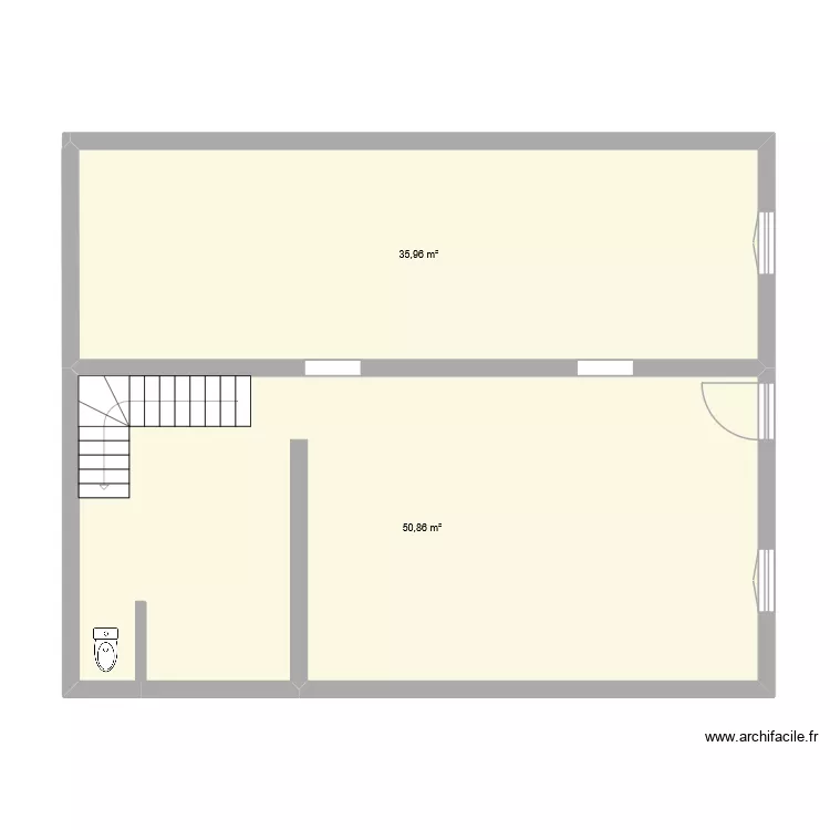 lormont. Plan de 2  et 87 m²
