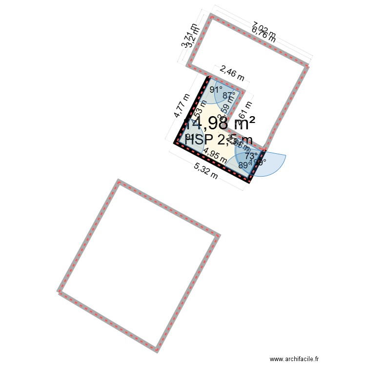 treport cadastre1. Plan de 1 pièce et 15 m2