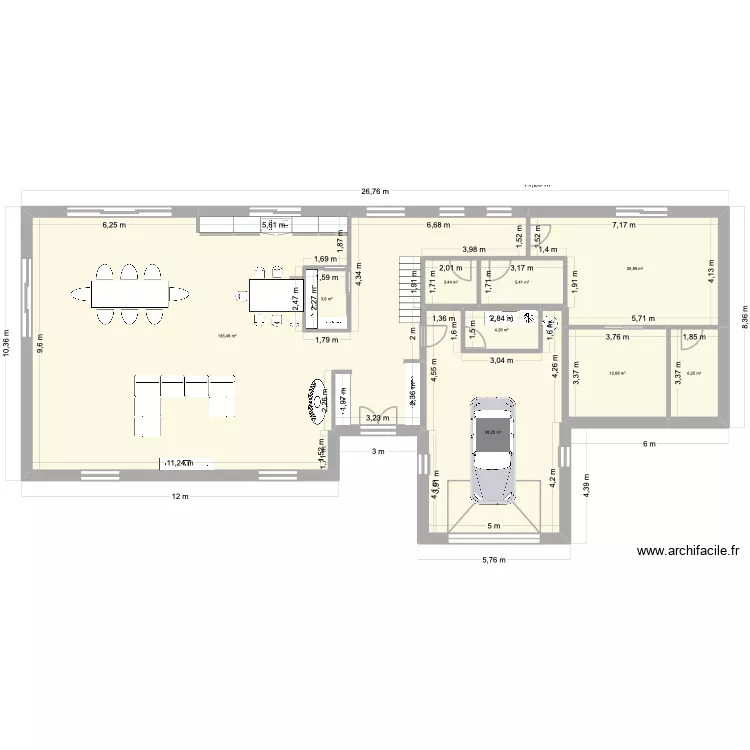 sermonne. Plan de 9  et 236 m²