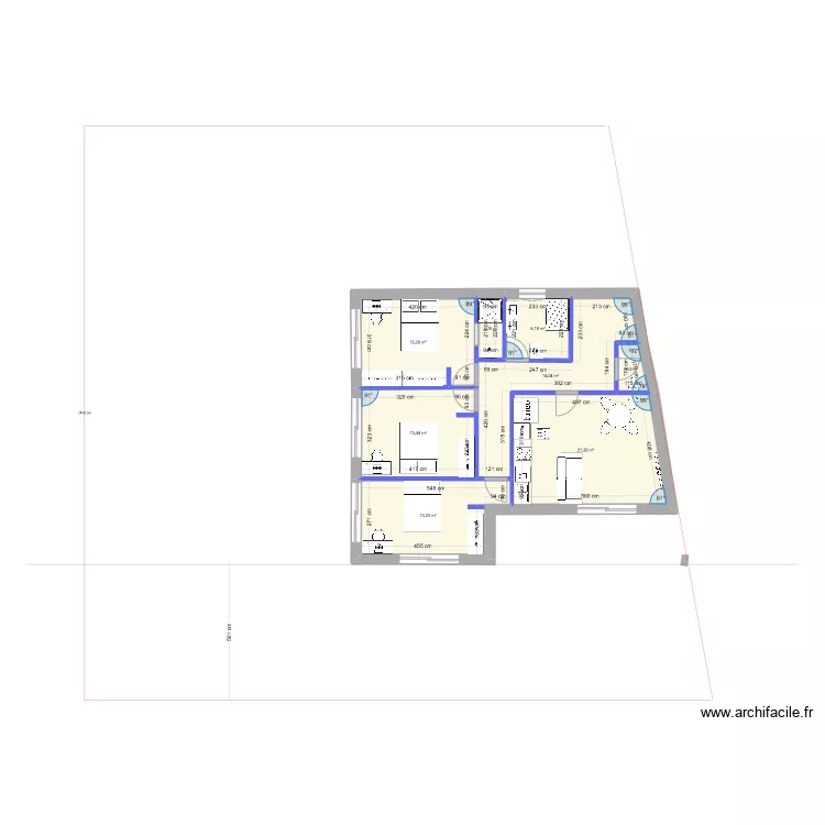 palaiseau terrain 350ke 1er+masse phase provisoire. Plan de 