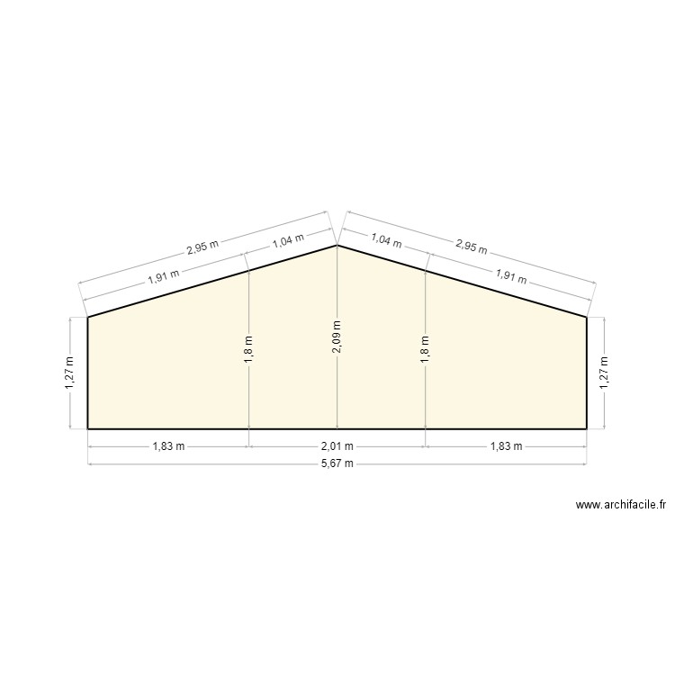 plan de coupe. Plan de 0 pièce et 0 m2