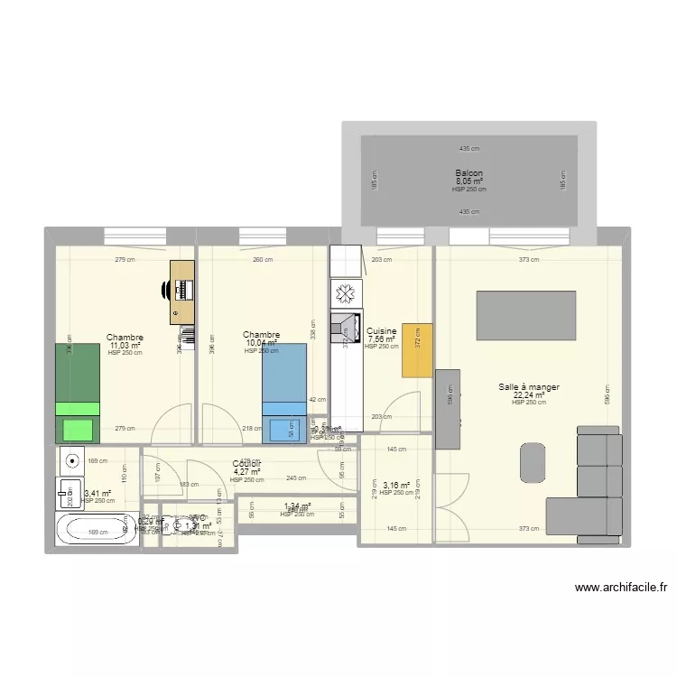 Appartement Oberhoffen avec plan. Plan de 