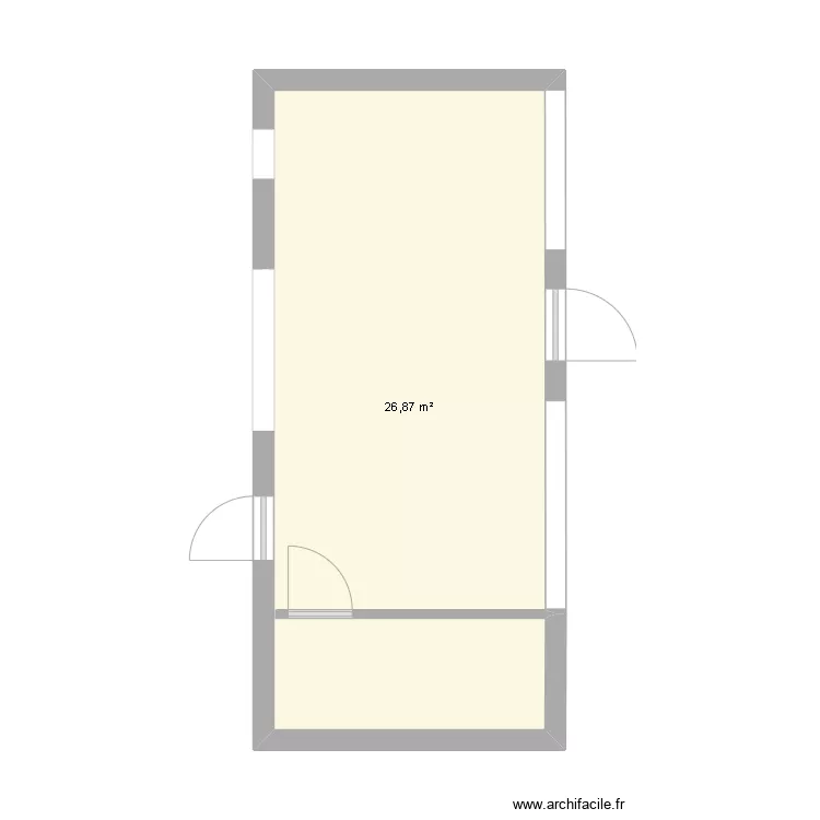 v&eacute;randa avant travaux. Plan de 