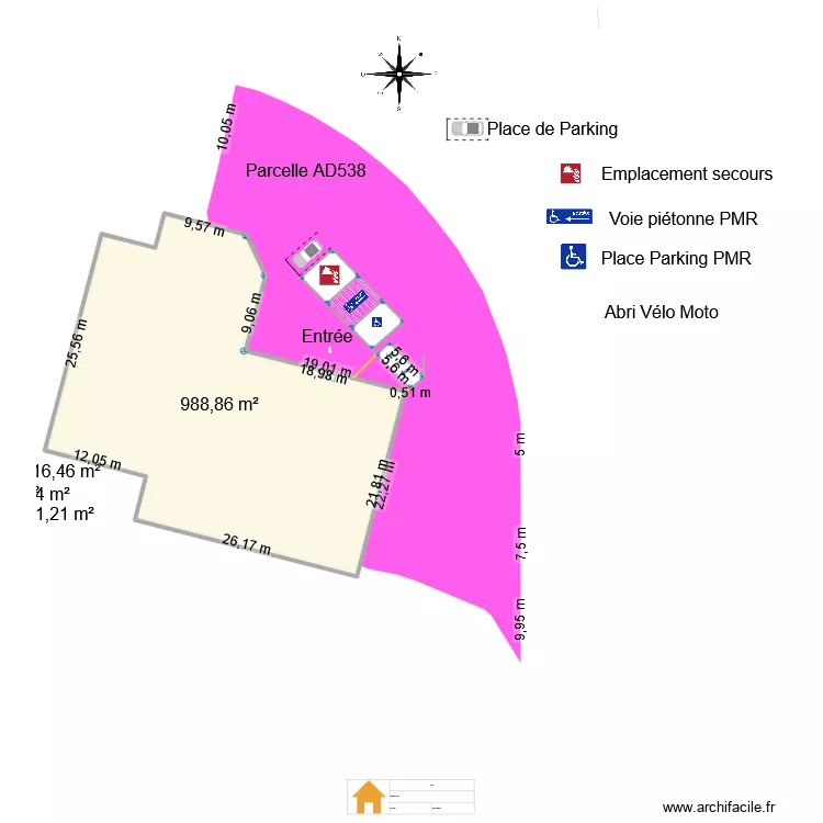 Abri vélo123485. Plan de 5 et 1056 m² Abri vélo123485. Plan de 5 et 1056 m²