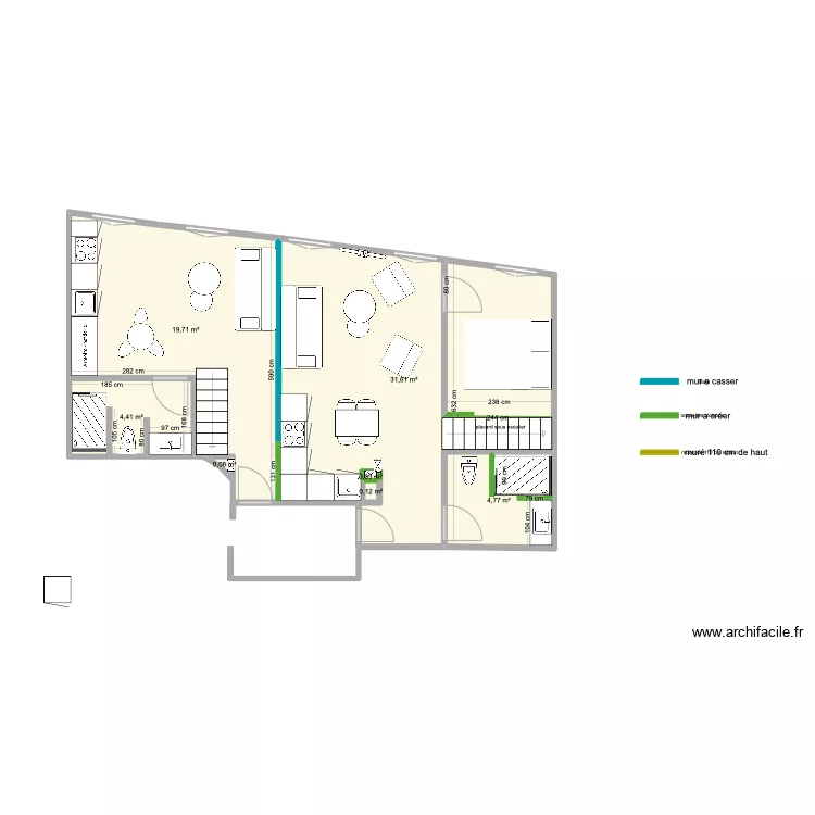 saint charles T1 t2. Plan de 