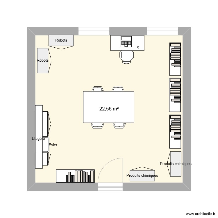 A-404. Plan de 1 pièce et 23 m2