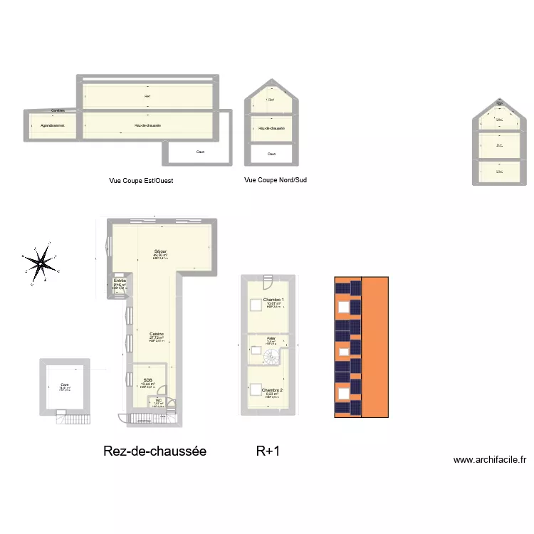 Blairon. Plan de 33  et 289 m²