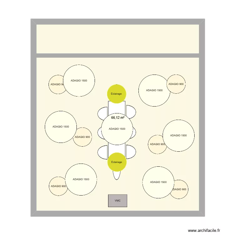 TEST. Plan de 1  et 66 m²