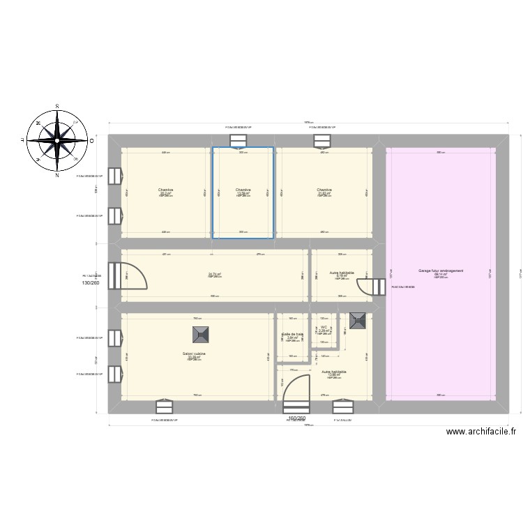  ML25005194  DUPRAT . Plan de 10 pièces et 211 m2