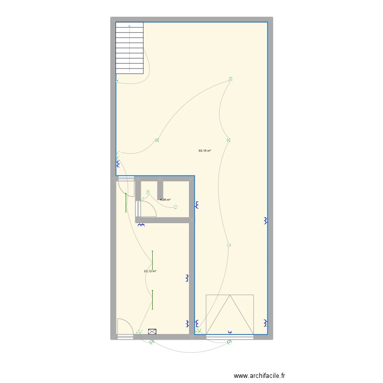 leo 0. Plan de 3 pièces et 117 m2