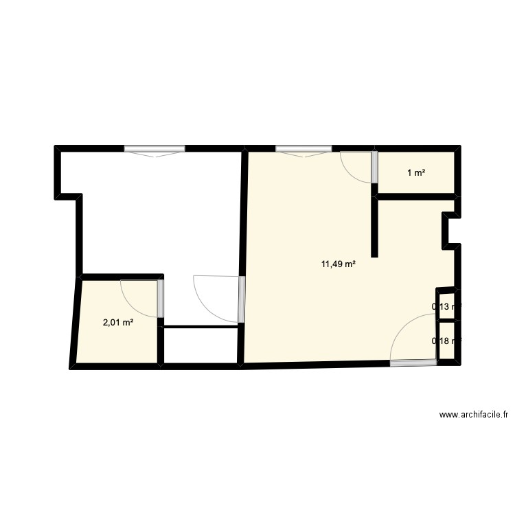 Travaux saint Ouen. Plan de 5 pièces et 15 m2