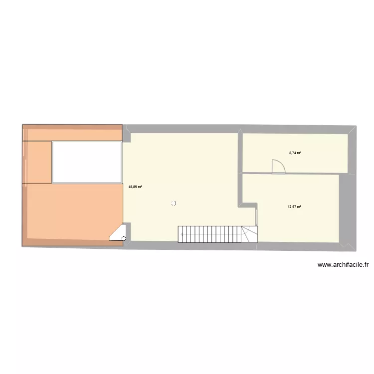 Naujac RdJ Projet état initial. Plan de 3 et 70 m² Naujac RdJ Projet état initial. Plan de 3 et 70 m²