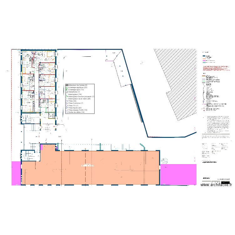 Implantation ELEC CIRON RDC. Plan de 0 pièce et 0 m2