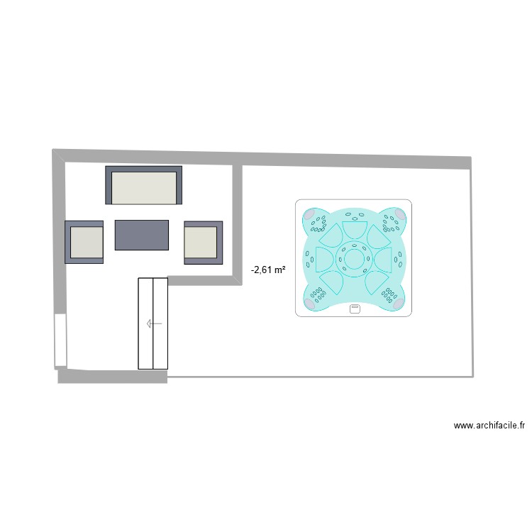SPA. Plan de 1 pièce et 25 m2