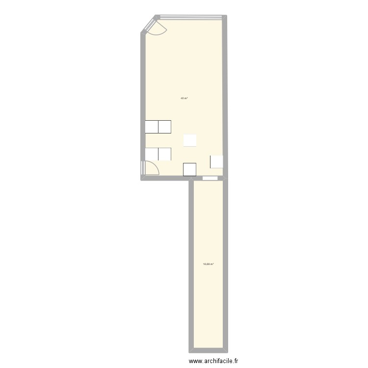 Fast4Life. Plan de 2 pièces et 57 m2