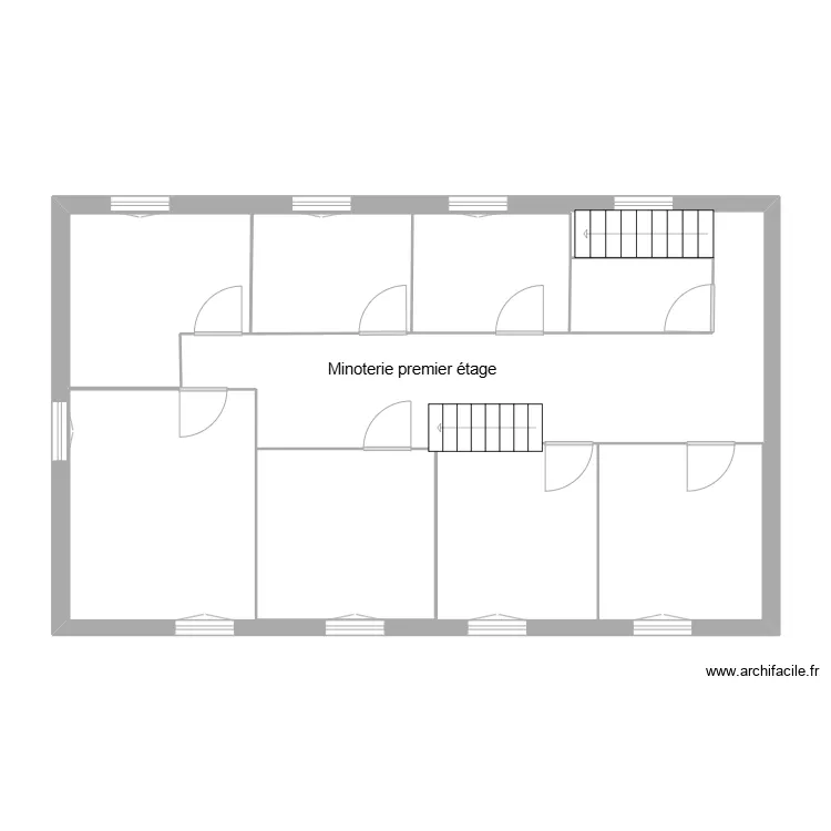 MINOTERIE 1er &eacute;tage - sans meuble. Plan de 