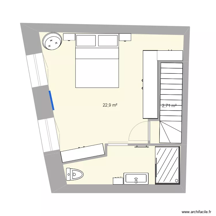 chambre imane V7. Plan de 