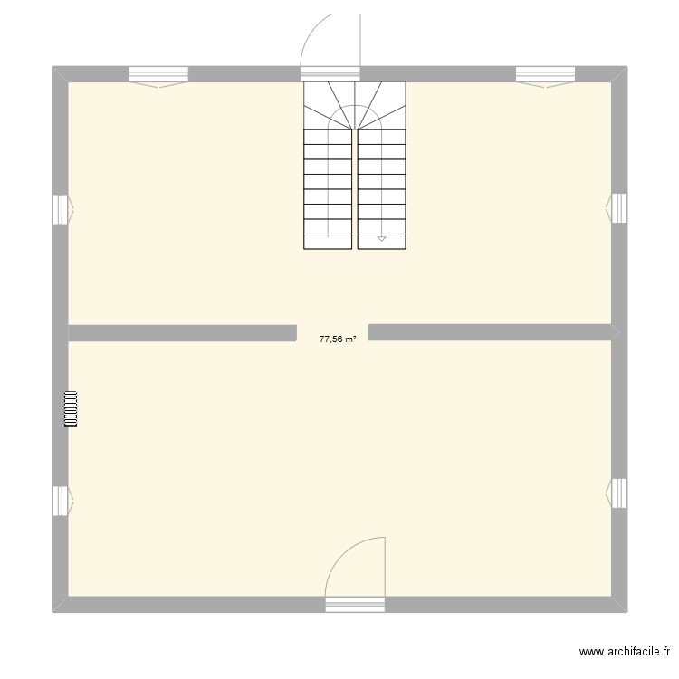 Sous-sol. Plan de 1 pièce et 78 m2