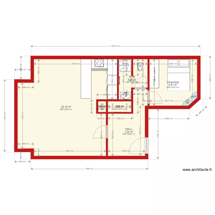 FLAT CENTRAL SITUATION PROJ. . Plan de 