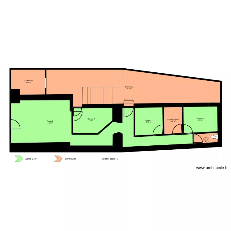 Aurillac - ERP. Plan de 12  et 149 m²